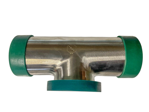 Sanitary Tubing Tee with Butt Weld Ends and T/C on Short Branch