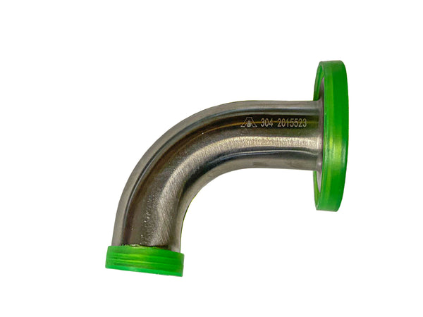 Sanitary 90° Elbow with a Butt Weld End and T/C End