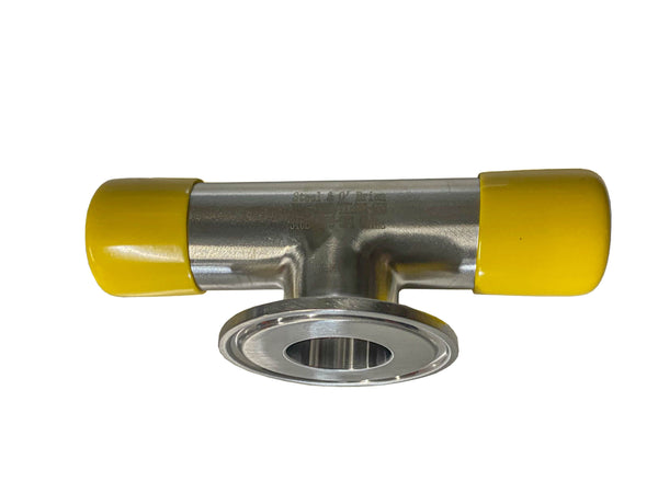 Sanitary Tubing Tee with Butt Weld Ends and T/C on Short Branch